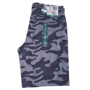Iron Co. Hybrid Cargo Shorts Men's Size 40 Gray Camo Stretch Performance Outdoor